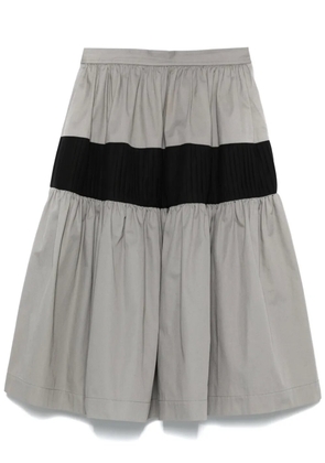 Saint Laurent Pre-Owned 1980s pleated midi skirt - Grey