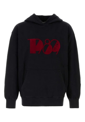 1989 STUDIO logo-embellishment cotton hoodie - Black