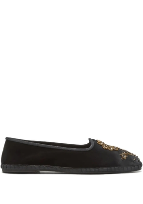 MALIPARMI bead-embellished ballet flats - Black