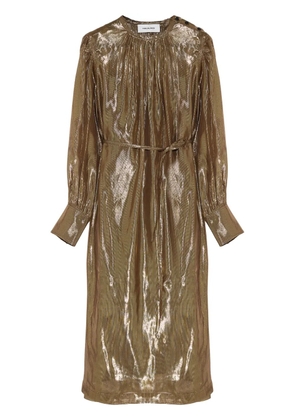 Yves Salomon long sleeve dress - Gold