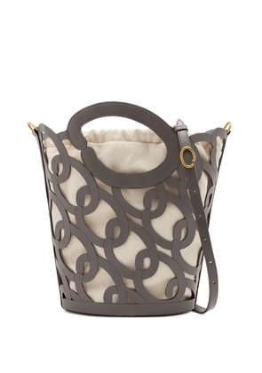 Oscar de la Renta leather tote bag - Grey