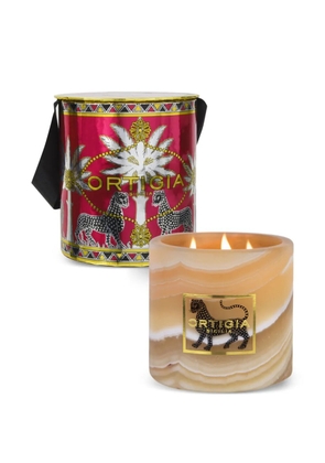 Ortigia Sicilia Zagara Alabaster small candle (10cm x 10cm) - Brown