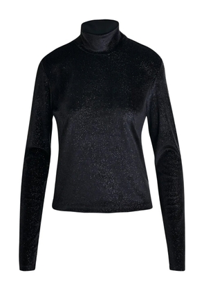 Essentiel Antwerp Indienne turtleneck dotted T-shirt - Black