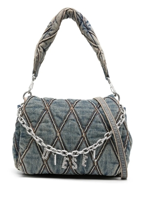 Diesel Charm-D denim shoulder bag - Blue