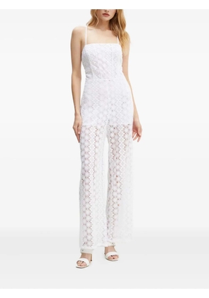 GUESS USA lace-embellished jumpsuit - White