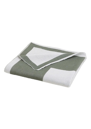 AMI Paris two-tone cotton beach towel - White