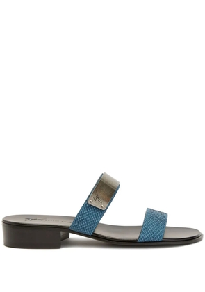 Giuseppe Zanotti Ignazio double-strap sandals - Blue