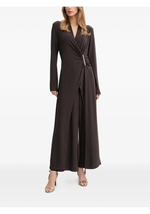 Joseph Ribkoff V-neck hardware jumpsuit - Brown