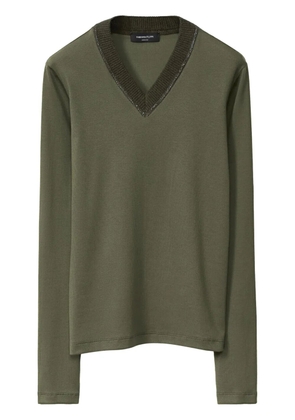 Fabiana Filippi jersey v-neck t-shirt - Green