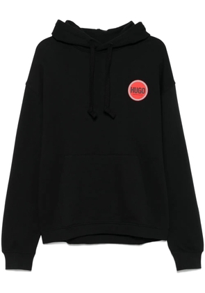 HUGO logo-print hoodie - Black