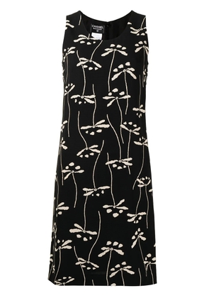 CHANEL Pre-Owned 1998 floral print knee-length dress - Black