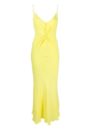MSGM knot-detailed long-length dress - Yellow