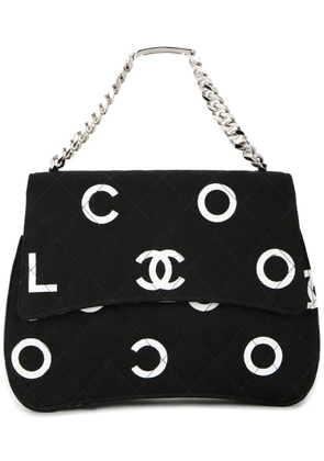 CHANEL Pre-Owned logo print tote - Black