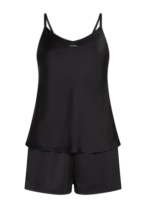 Karl Lagerfeld logo-print pajama set - Black