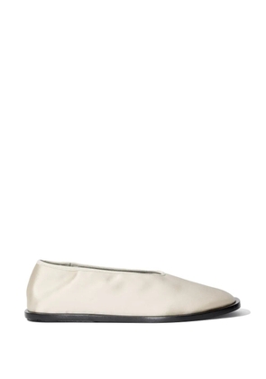 Proenza Schouler square-toe leather mules - White