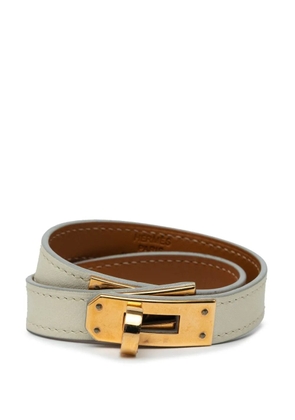 Hermès Pre-Owned 2018 Leather Kelly Double Tour Bracelet costume bracelet - Grey