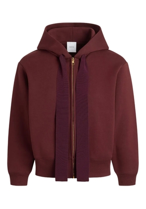 Patou logo-embroidered zip-up hoodie