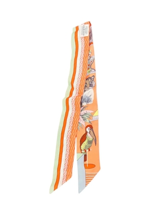 Hermès Pre-Owned 2021 Grand Theatre Nouveau Silk Twilly Scarf scarves - Orange