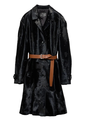 Prada leather coat - Black