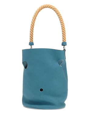 Hermès Pre-Owned 2007 Mangeoire leather bucket bag - Blue