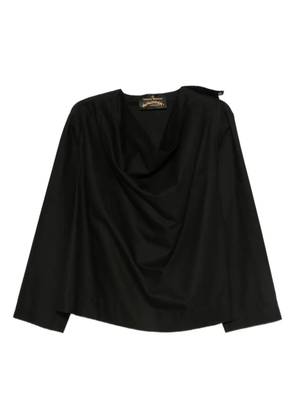 Vivienne Westwood Pre-Owned 2017 draped-neckline blouse - Black