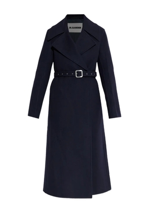Jil Sander belted coat - Blue