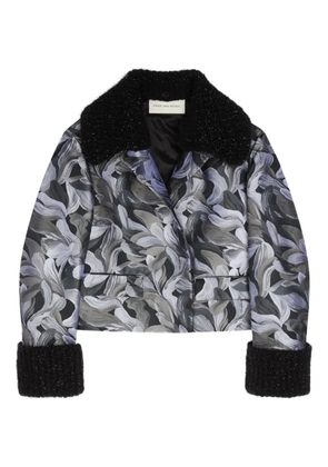 DRIES VAN NOTEN floral-jacquard jacket - Grey