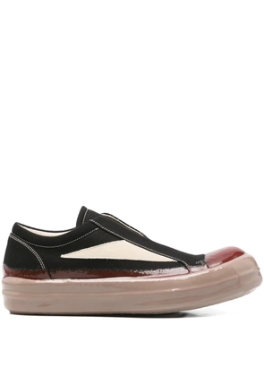 Rick Owens DRKSHDW leather slip-on sneakers - Black
