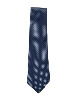 Zegna geometric-pattern tie - Blue