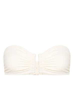 ERES ribbed bandeau bikini top - White