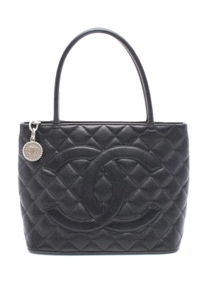 CHANEL Pre-Owned 2000-2002 Caviar Medallion tote bag - Black