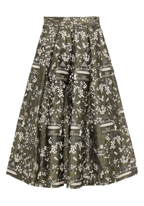 Lunatica Milano floral print skirt - Green