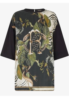 Roberto Cavalli floral-print t-shirt - Green