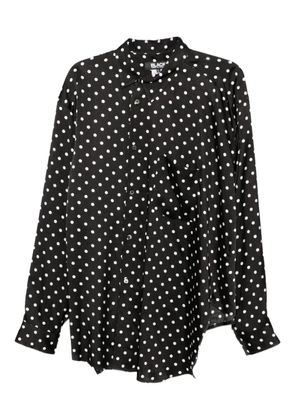 Black Comme Des Garçons polka-dot asymmetric shirt