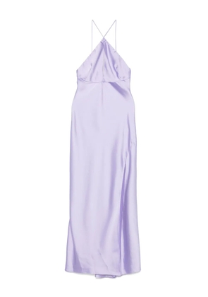Patrizia Pepe satin maxi dress - Purple