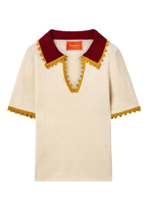 La DoubleJ cotton-cashmere knitted top - White