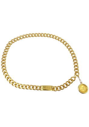 CHANEL Pre-Owned 1990-2000 logo medallion chain-link belt - Gold
