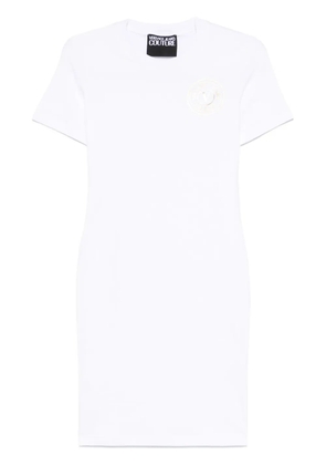 Versace Jeans Couture logo-print mini dress - White