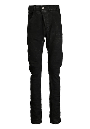 Boris Bidjan Saberi distressed drop-crotch skinny trousers - Black