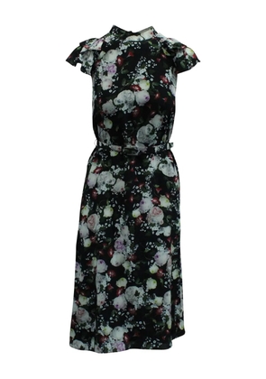 ERDEM floral-print belted dress - Black