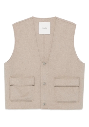 Nanushka flap-pockets cropped gilet - Neutrals