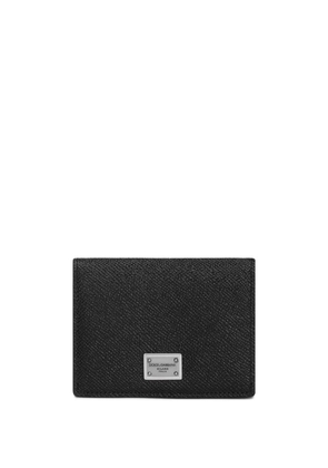Dolce & Gabbana logo-tag leather card holder - Black