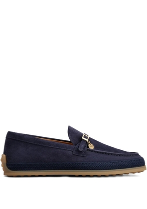 Tod's buckle-detail suede loafers - Blue