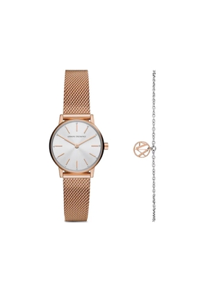 Armani Exchange round-face gift set 28mm - White