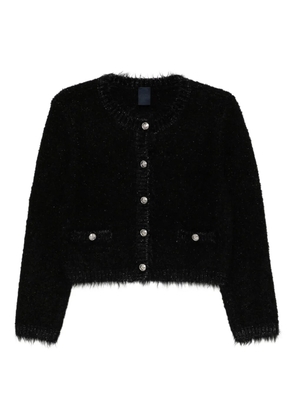 Juun.J logo-button cardigan - Black