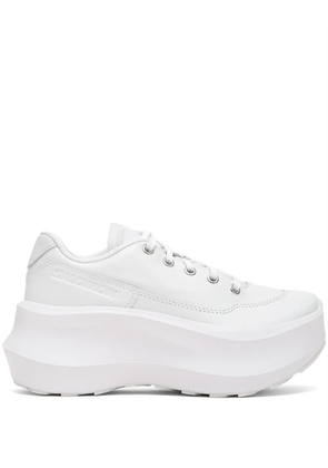 Comme Des Garçons Salomon leather platform sneakers - White