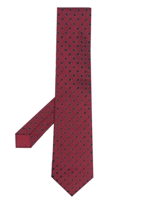 Hermès Pre-Owned 2000s geometric pattern silk neck tie - Red