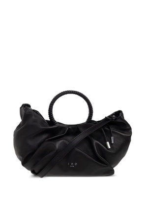 IRO Sun pleated leather tote bag - Black