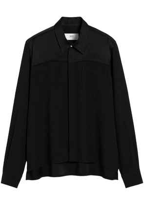 AMI Paris long-sleeved contrasted shirt - Black