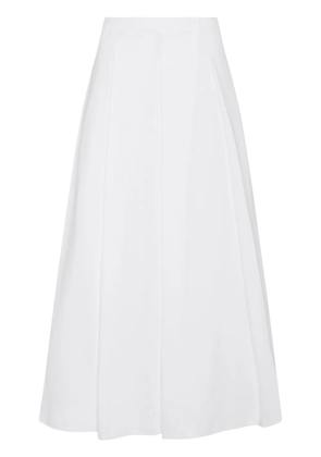Rosetta Getty pleat-detail high-waisted maxi skirt - White